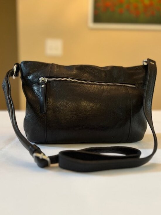 Lupo Handbags - LUPO | Barcelona Black Pebbled High Quality Leather Crossbody Bag-EUC-Vintage